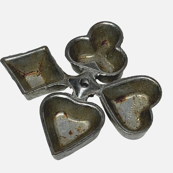 Vintage Rosette Cast Aluminum 3 Piece Pastry Mold Set 1950'S Japan - Picture 4 of 11